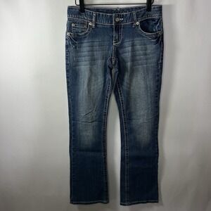 Y2K Maurices Pants Women Sz 3/4 Regular Original Low‎ Rise Relaxed Bootcut Jeans